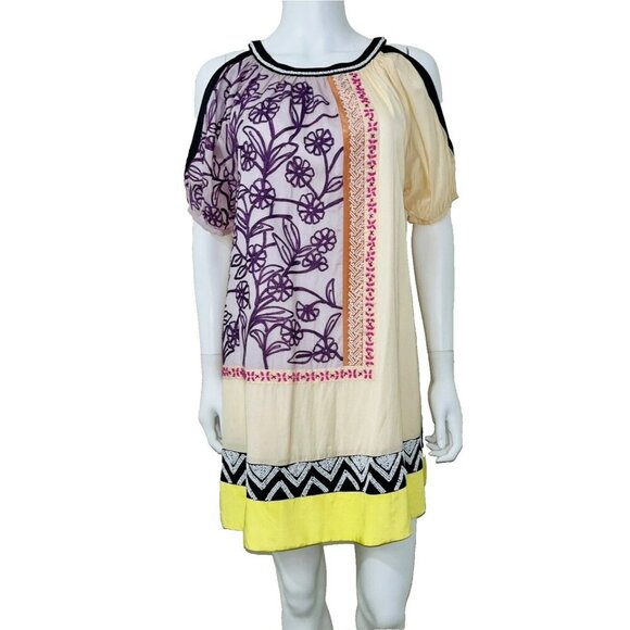 Anthropologie Brimming Borders mini dress Size 10 - Picture 2 of 10